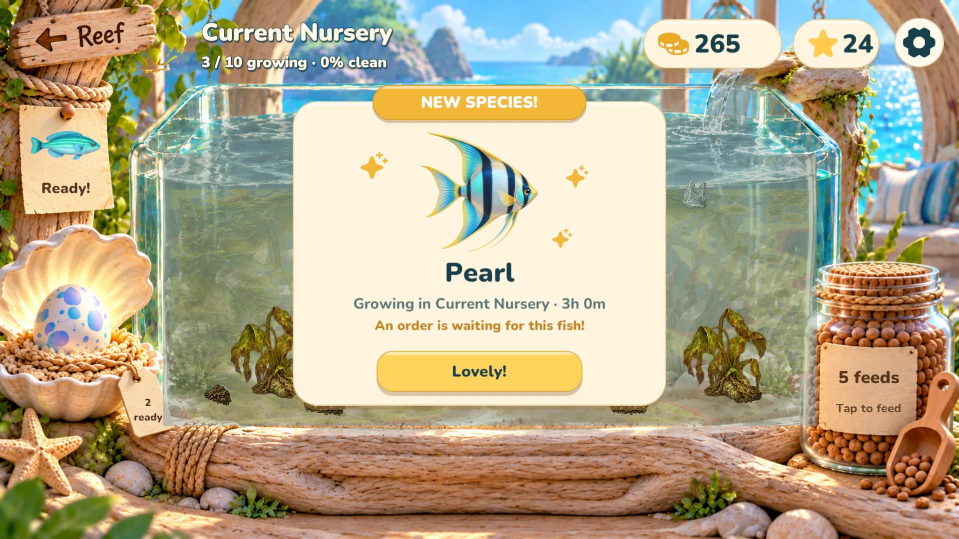 A new fish species named Pearl hatching in Coralwish